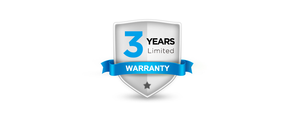 A 3-year warranty and thoughtful services